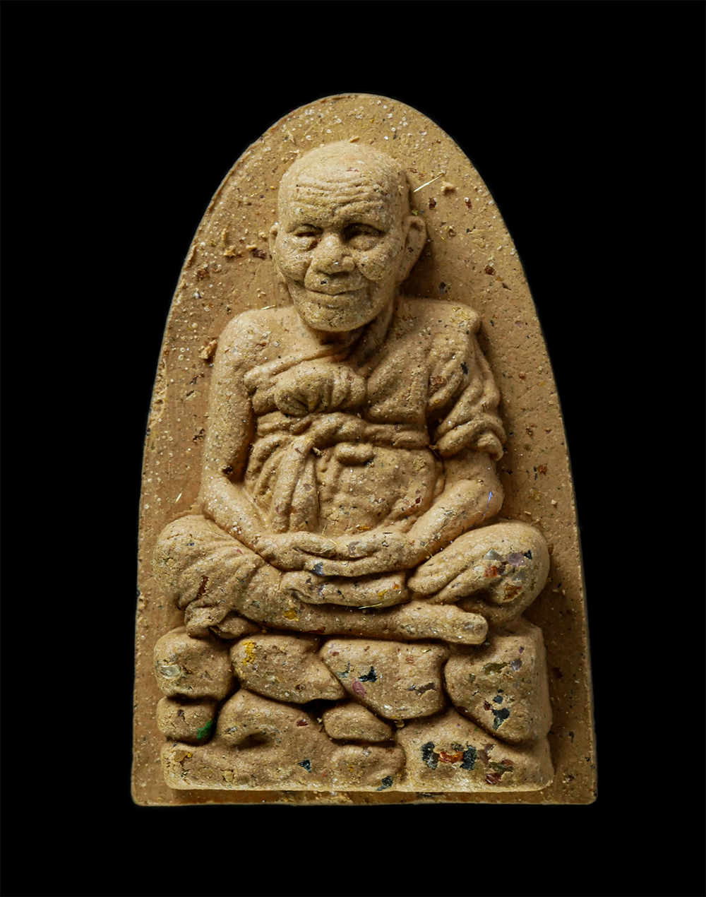 18Feb25 (59)ap.jpg - พระผงรูปเหมือน รุ่นเจริญลาภ หลวงปู่สอ ขันติโก อายุ 113 ปี พ.ศ.2561 วัดโพธิ์ศรี อ.ท่าอุเทน จ.นครพนม เนื้อผงพุทธคุณ ผงว่าน สีน้ำตาล โรยพลอยเสก ตอกโค๊ต ฝ [..] | https://kamulet.in.th